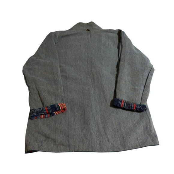 Vintage Hmong Handmade Indigo Embroidered Jacket/One of a Kind! Reversible! - Picture 9 of 16